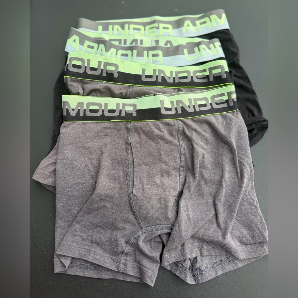 Under Armour Gray Boxer Briefs boys s/m